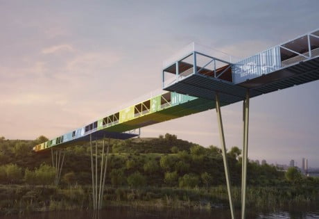 World's first bridge made from recycled containers