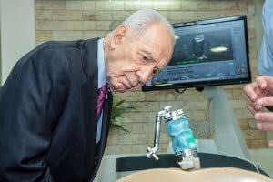 President Peres Visiting The Mazor Robotics Factory