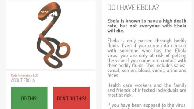 About Ebola App. Courtesy
