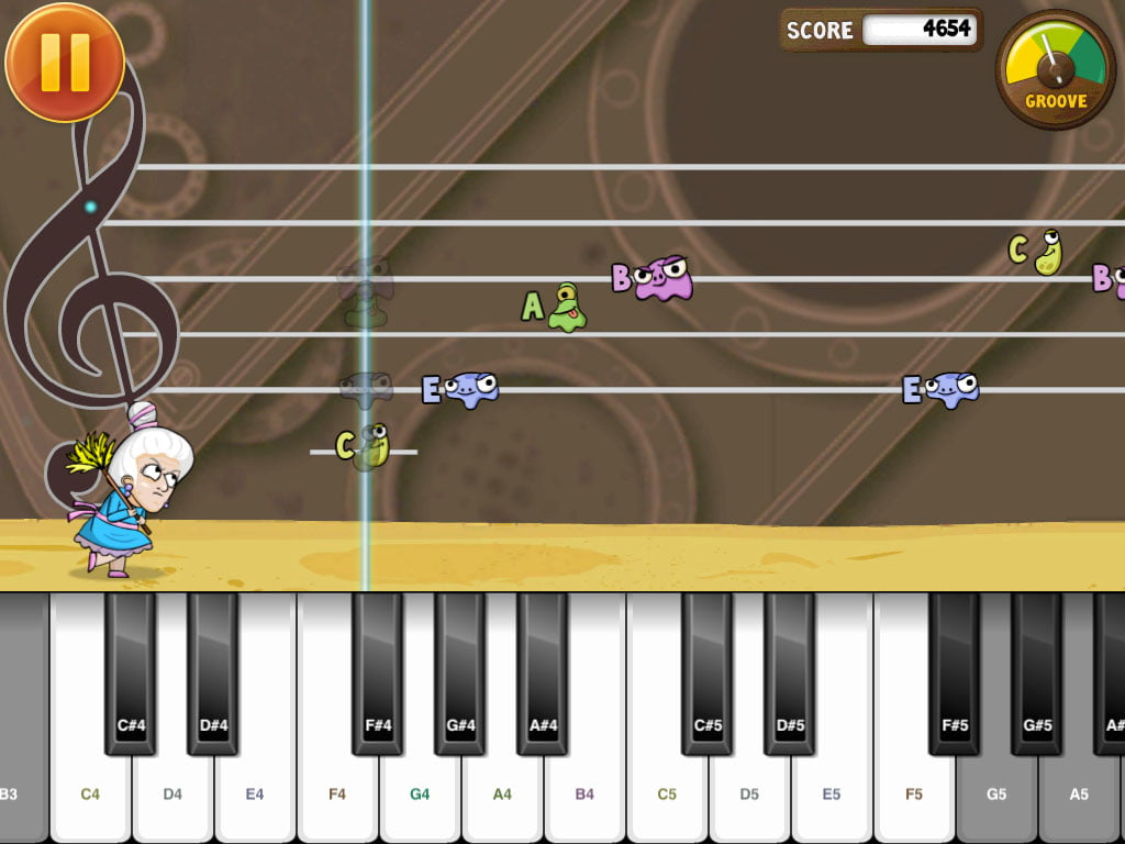 Joytunes ipad screenshot piano game. Courtesy