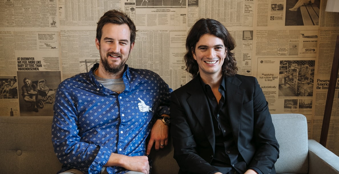 Miguel McKelvey and Israeli entrepreneur Adam Neumann, founders of WeWork. Courtesy