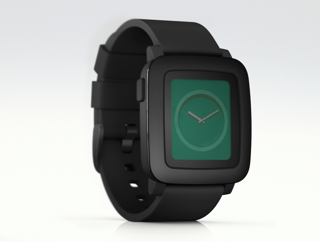 pebble watch 3qr black