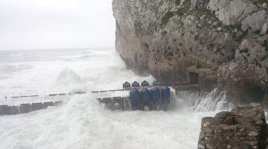 Eco Wave Power's system in Action in Gibraltar. Photo via Eco Wave Power's Facebook Page
