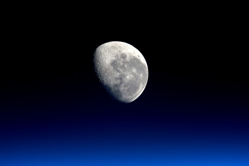 Moonset Viewed From the International Space Station by NASA