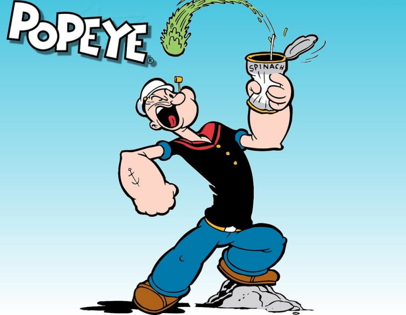 Popeye Eating Spinach via  Jean Pierre Gallot/Flickr