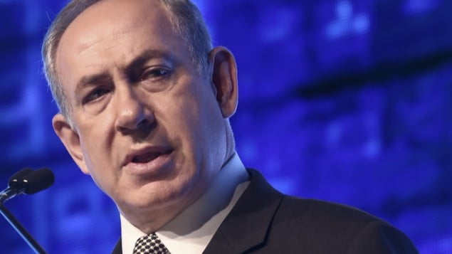 Prime Minister Benjamin Netanyahu at the CyberTech Conference in Tel Aviv in January 2017. Courtesy