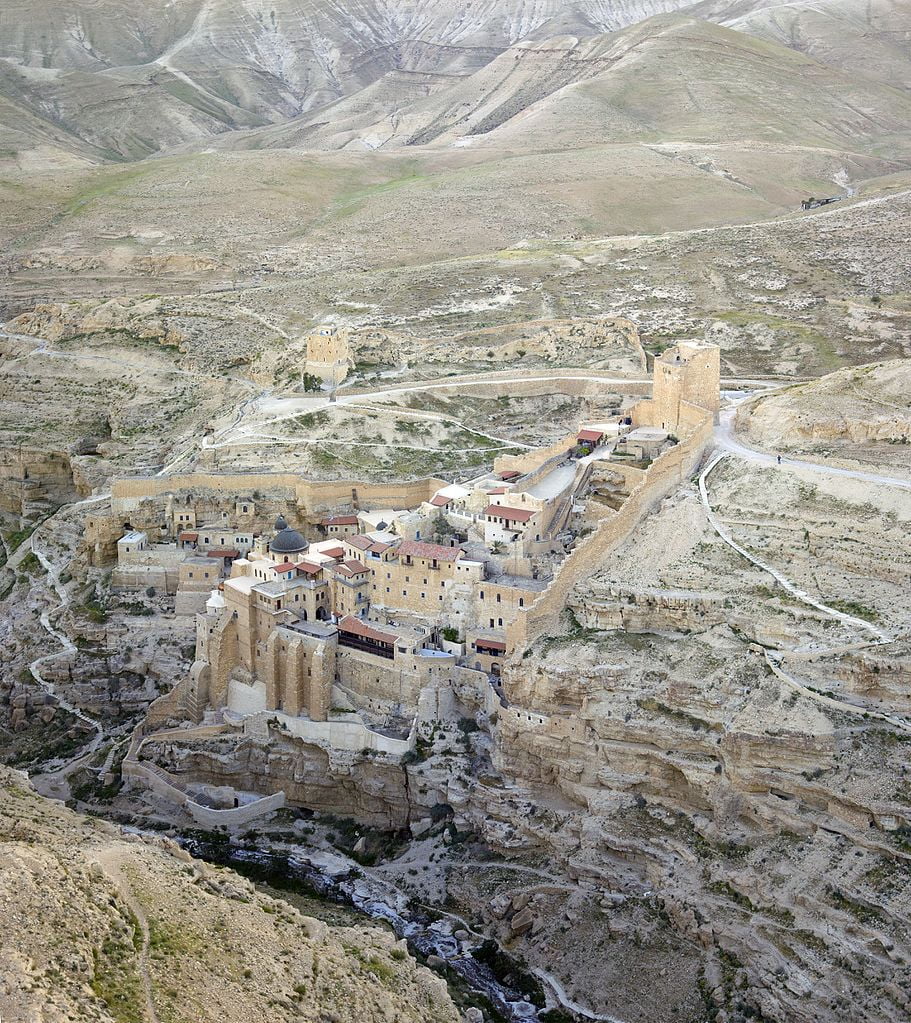 Mar Saba monastery, just east of Bethlehem via WikiCommons