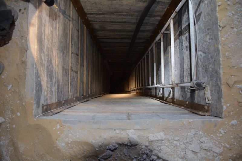 Tunnel built by Hamas in 2014, courtesy