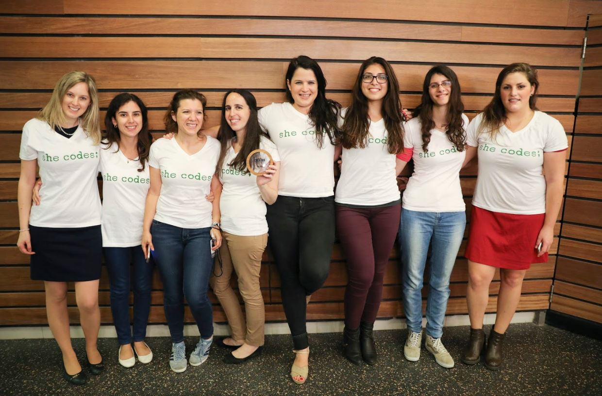The She codes team were recognized for their efforts in teaching women how to code, earning $180,000 from WeWork. Courtesy