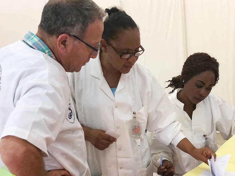 Israeli doctors from Sheba Medical Center in Zambia following a cholera outbreak. Courtesy