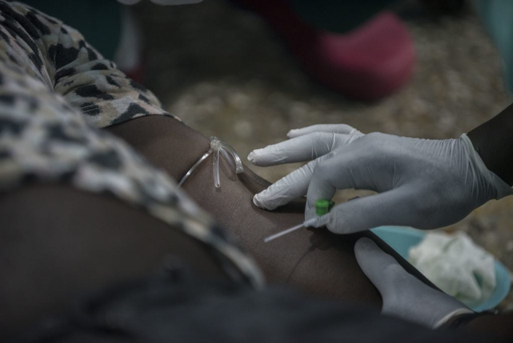 A blood draw in Ghana. US Army Africa