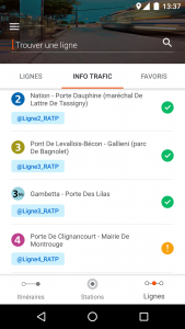 Screenshot of the Moovit app in France. Courtesy Moovit