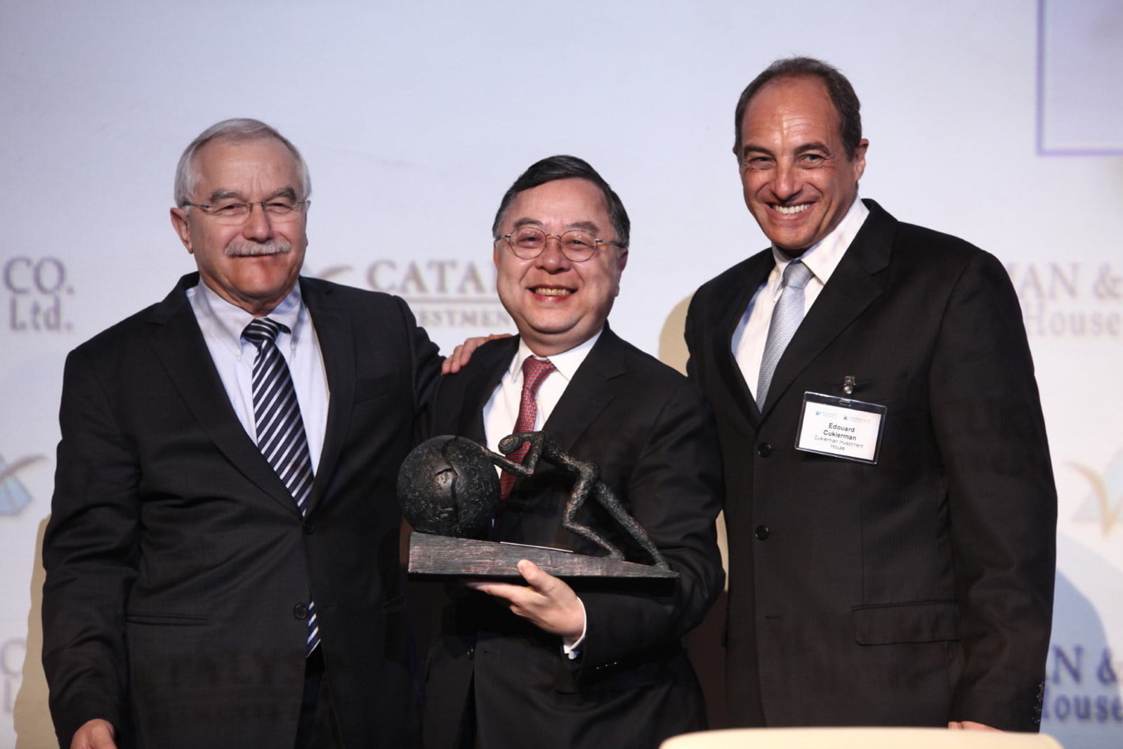 Left to Right: Yair Shamir (Managing Partner, Catalyst CEL Fund), Ronnie Chan (Chairman, Hang Lung Properties), and Edouard Cukierman (Chairman, Cukierman &amp; Co). Courtesy