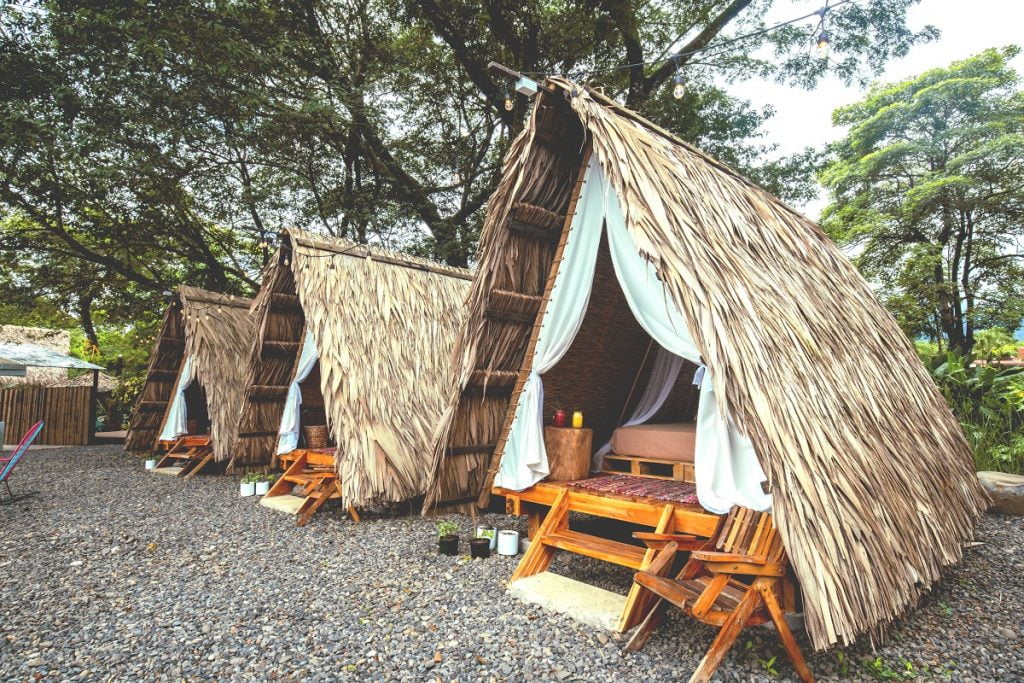 Glamping, a portmanteau of glamour and camping, in La Fortuna, Costa Rica. Courtesy