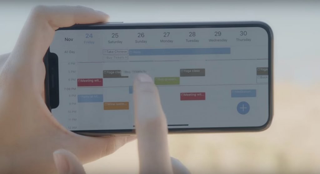 A screenshot from a 24me promo video showing the productivity app.