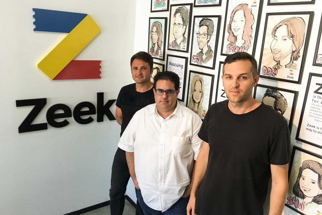 Zeek founders from left to right, Daniel Zelkind, Ziv Isaiah, Itay Erel. Courtesy of Zeek