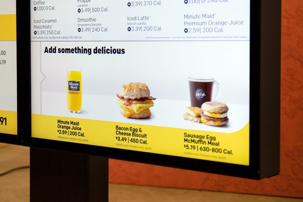 With this technology, customers can have items that pair well with their existing order suggested as additions on the drive-thru digital menu board. Courtesy