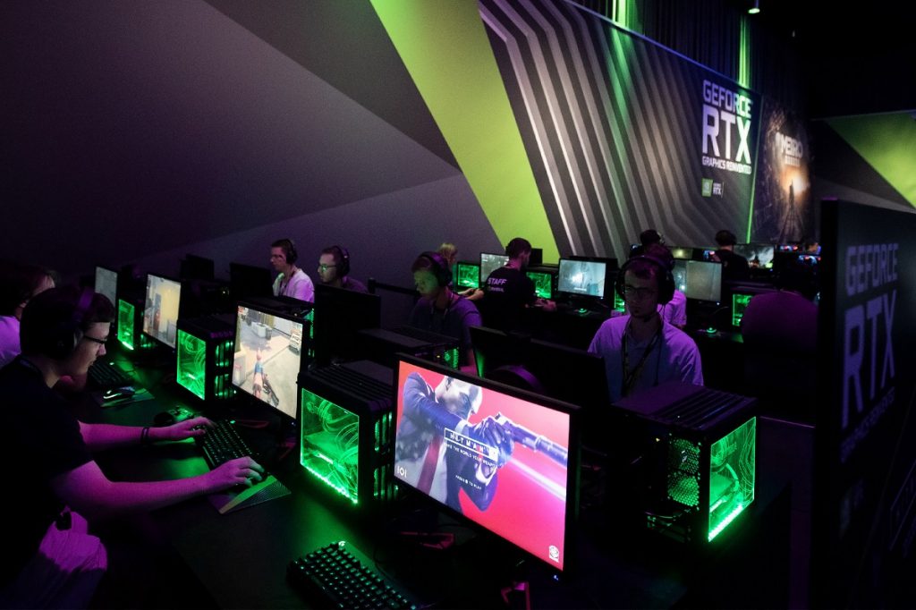 Gamers at CES 2019. Photo by NVIDIA Corporation on Flickr,
