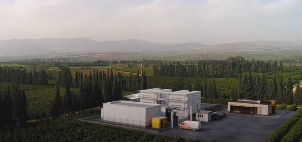 A screenshot from Seedo's promotional video announcing a containerized cannabis farm in northern Israel, March 2019.