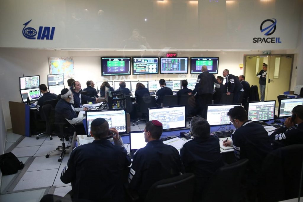 The IAI and SpaceIL control room for Beresheet in Yehud, Israel. Photo by Eliran Avital