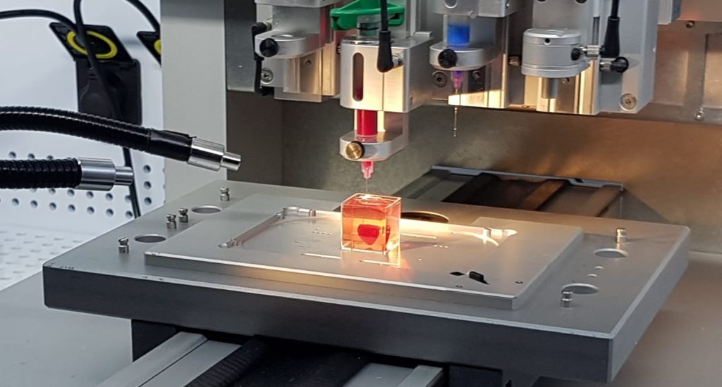 A tiny heart is made in a 3D printer in a process developed by Tel Aviv University scientists. Photo by NoCamels staff