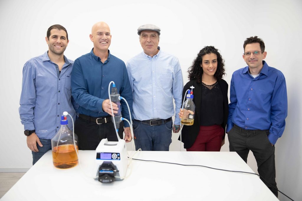 The Better Juice Team from left to right: R&D Manager Aviv Cohen, Founder and CEO Dr. Eran Blachinsky, Chief Scientific Officer Dr. Roni Shapira, R&D Researcher Rotem Cohen, and R&D Researcher & Lab Manager Dr. Elad Landau. Courtesy