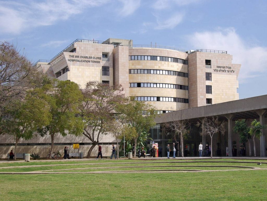 Sheba Medical Center's hospitalization building. Courtesy