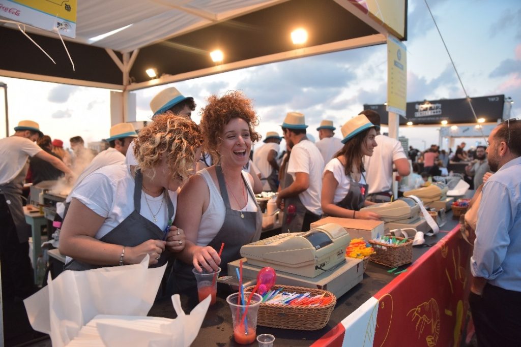 Food stall at the Eurovision village in Tel Aviv. Photo by Dudu Bar Sela