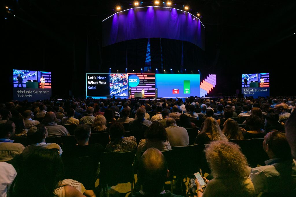 The crowd at theIBM Think Summit event in Tel Aviv June 13, 2019. Photo by Shauli Lendner