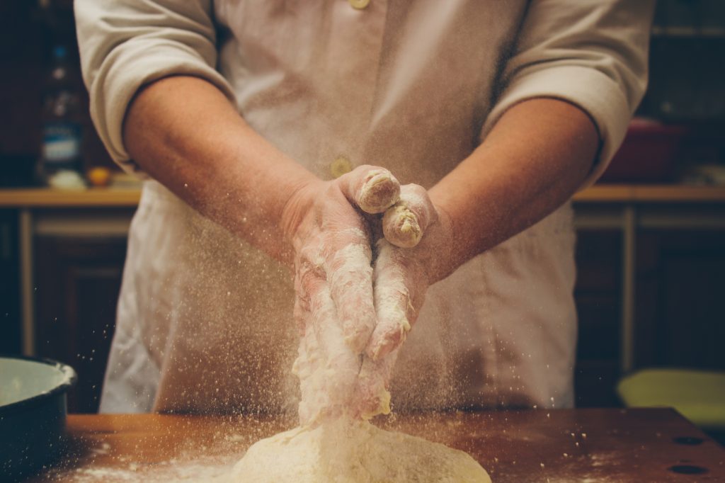 dough baking. Deposit Photos