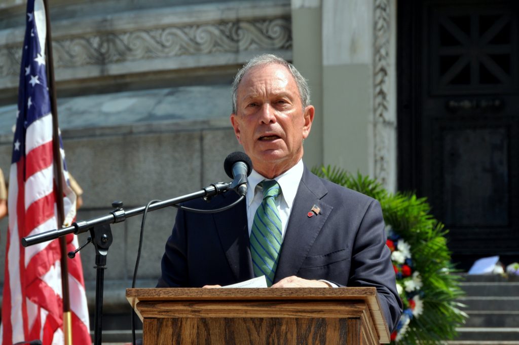 This file photo from 2012 shows then-New York City Mayor Michael Bloomberg.
