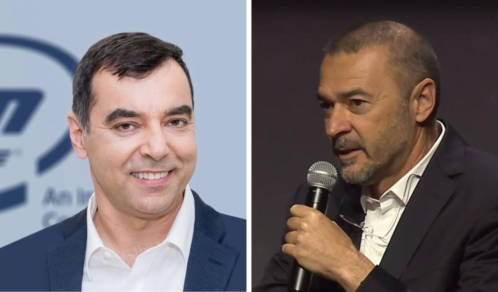 Professor Amnon Shashua, left (Courtesy of Mobileye), and Marius Nacht, right (screenshot/YouTube)