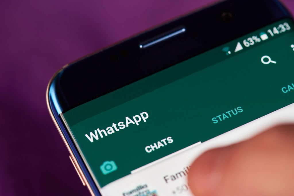 WhatsApp app on mobile. Deposit Photos