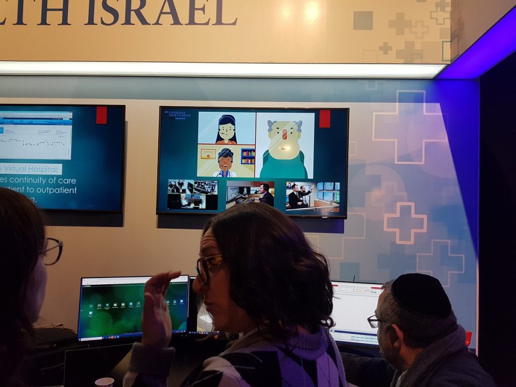Lifebridge Health Israel's televideo system displayed at the Digital Health Now conference in Tel Aviv, November 27, 2019. Photo: NoCamels Staff