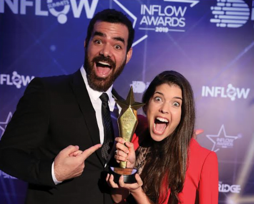Yehuda and Maya Devir at the Inflow Awards in Istanbul, October 2019. Courtesy