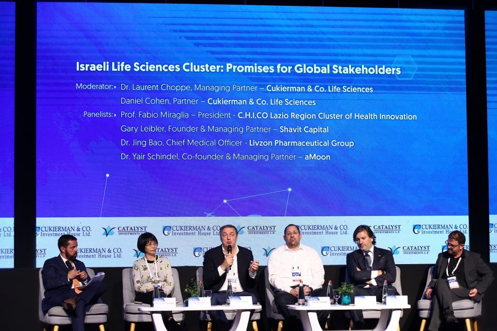 The life science panel at the GoforIsrael 2019 conference in Tel Aviv on December 2, 2019. Photo: Dror Sithakol