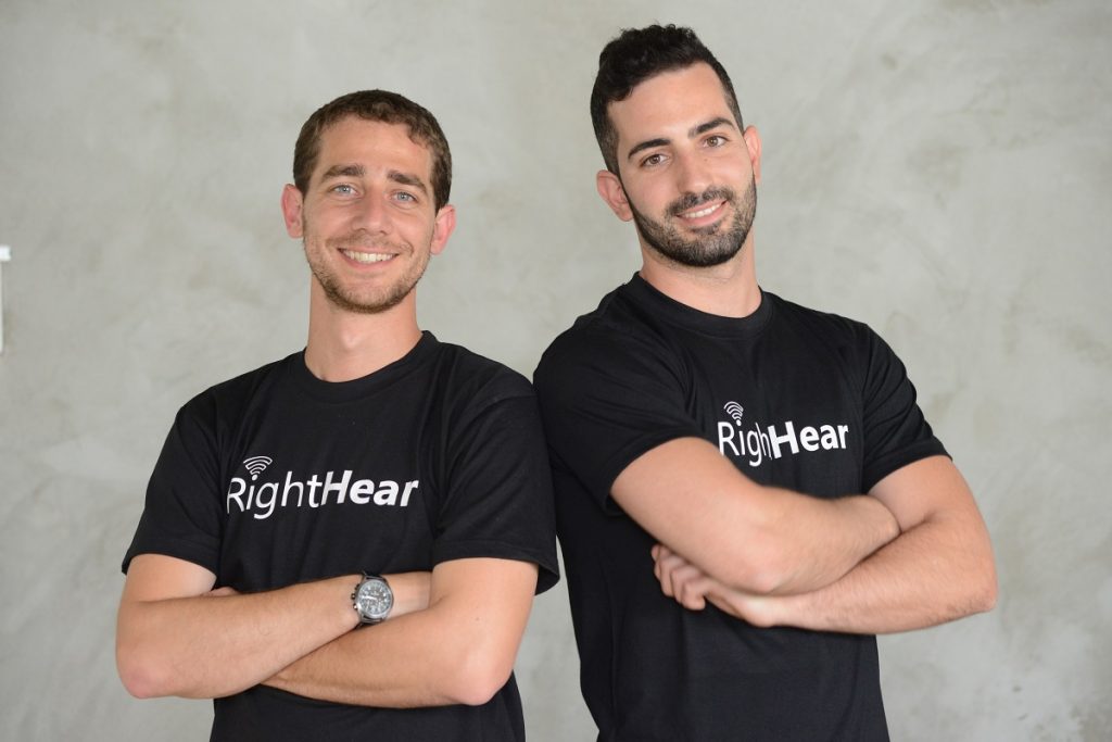 RightHear founders Idan Meir, left, and Gil Elgraby. Courtesy