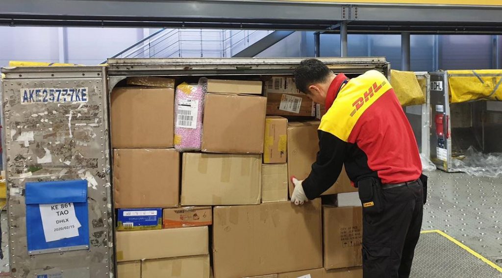 A shipment of medical supplies from Israel to China with DHL. Photo: SmartAID