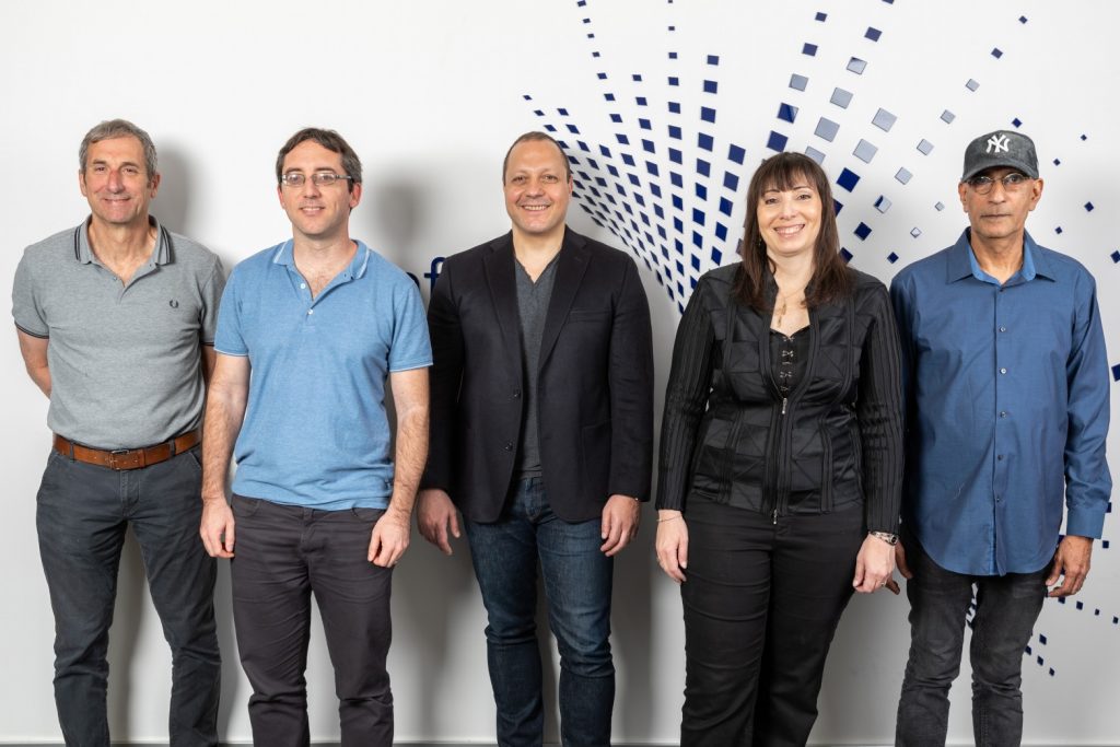 From left to right: Leon Eting, VP Product, Itai Katsir, VP R&D, Tamir Tal,CEO, Dr. Ronit Haviv, SVP Clinical & Regulation, and Professor Ilan Shallom, CTO. Photo: Eyal Tueg