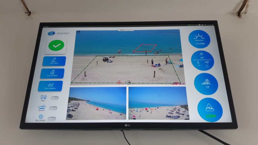 Lifeguards using the Sightbit monitoring system. Courtesy