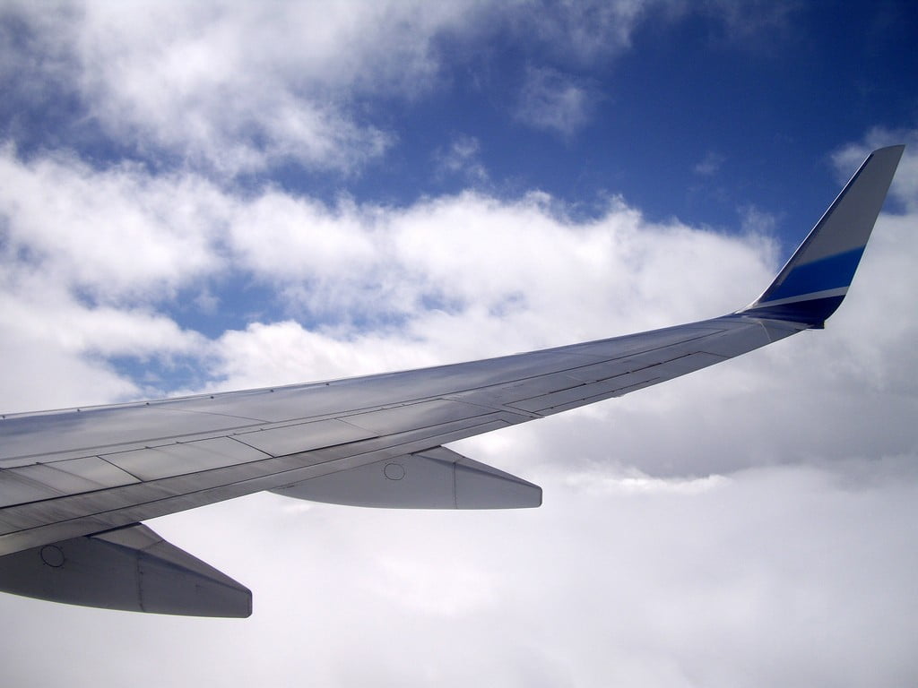 airplane wing sky