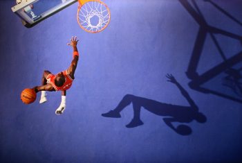 Michael Jordan slam dunk basketball via Cliff/Flickr