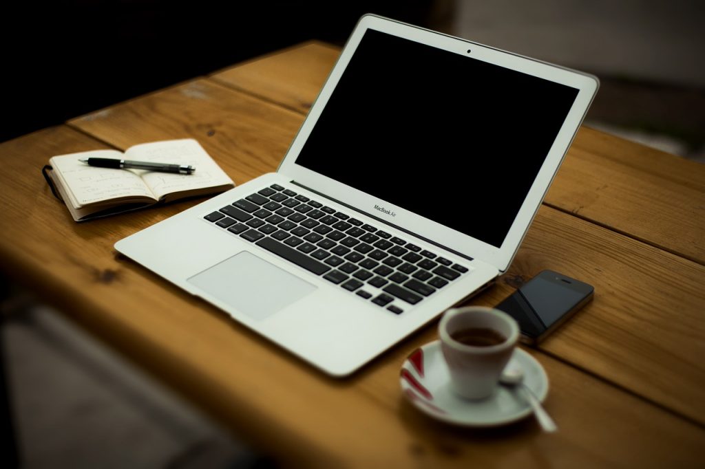 home office coffee laptop computer via pixabay