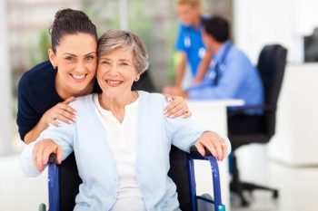 elderly woman with female caretaker via Flickr