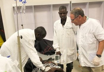 Israeli doctors from Sheba Medical Center in Zambia following a cholera outbreak. Courtesy