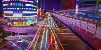 Light trails on a city street. Pexels