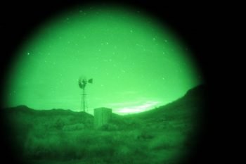 An illustrative photo of an image taken with night vision assistance. Photo by Andrew Loescher/ US Fish & Wildlife Service Southwest Region vis Flickr