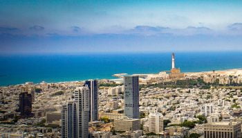 A view of Tel Aviv from atop the Azrieli Center Circular Tower. Photo by Ted Eytan via Flickr, CC BY-SA 2.0