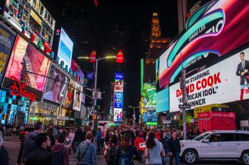 Billboards on Broadway. Photo via Pexels