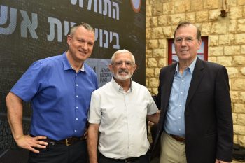 JVP Chairman Erel Margalit with the Mayor of Kiryat Shmona and the Director of the Israel Innovation Authority Ami Appelbaum. Courtesy